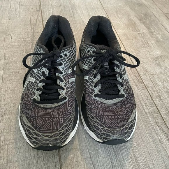 Asics Womens Gel Nimbus 18 Lite Running Shoes Black T6E5N Low Top Lace Up 7 M - Picture 1 of 5